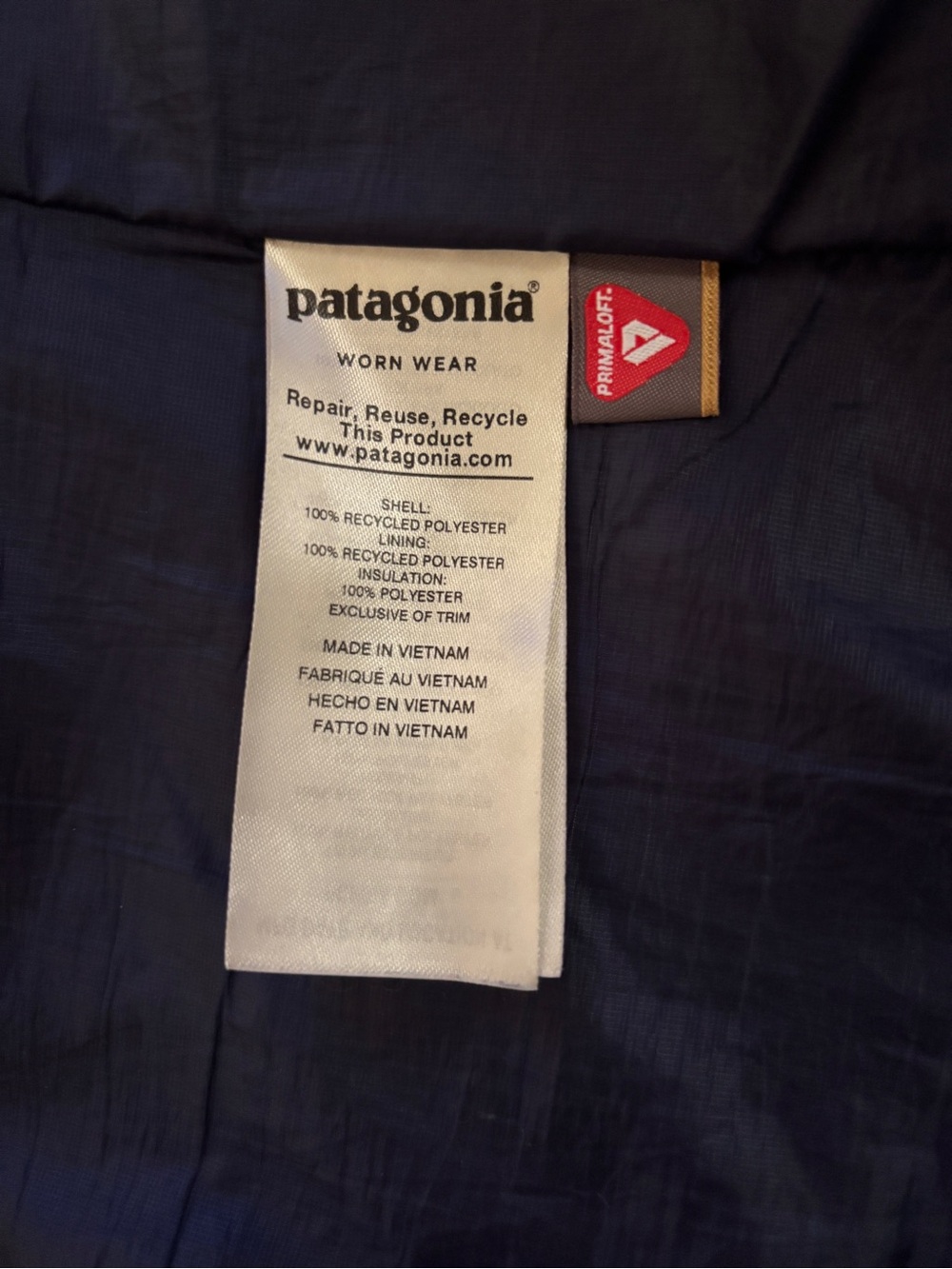 Patagonia Men’s L Nano Puff Jacket Navy Blue Lightweight Quilted Puffer LIKE NEW - Picture 4 of 5